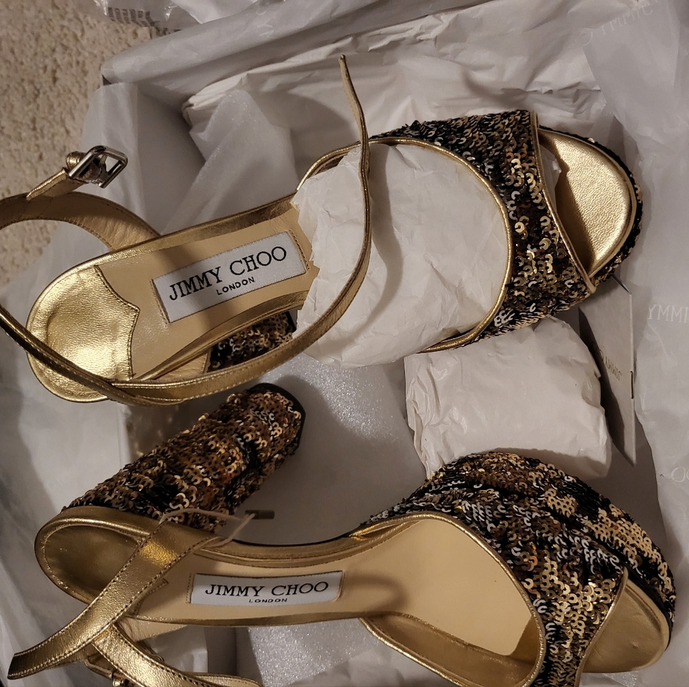 Authentic Jimmy Choo Sequin Heels - image 1